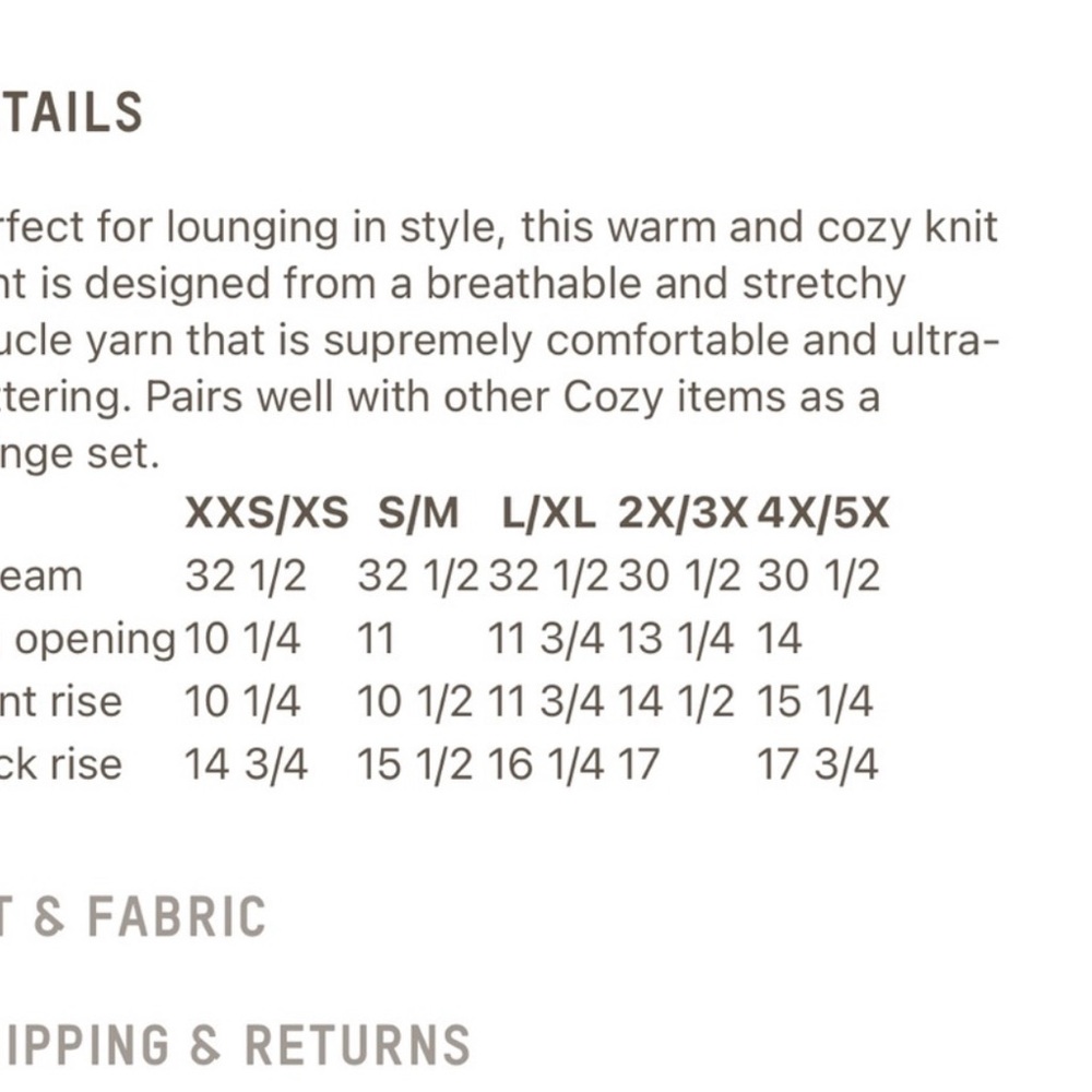 NWT Skims Cozy pants BONE size S/M - Picture 8 of 8